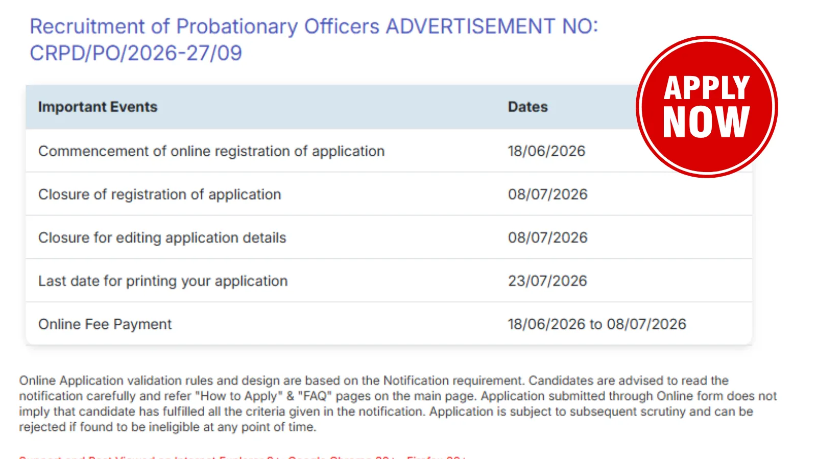 SBI PO Recruitment 2026